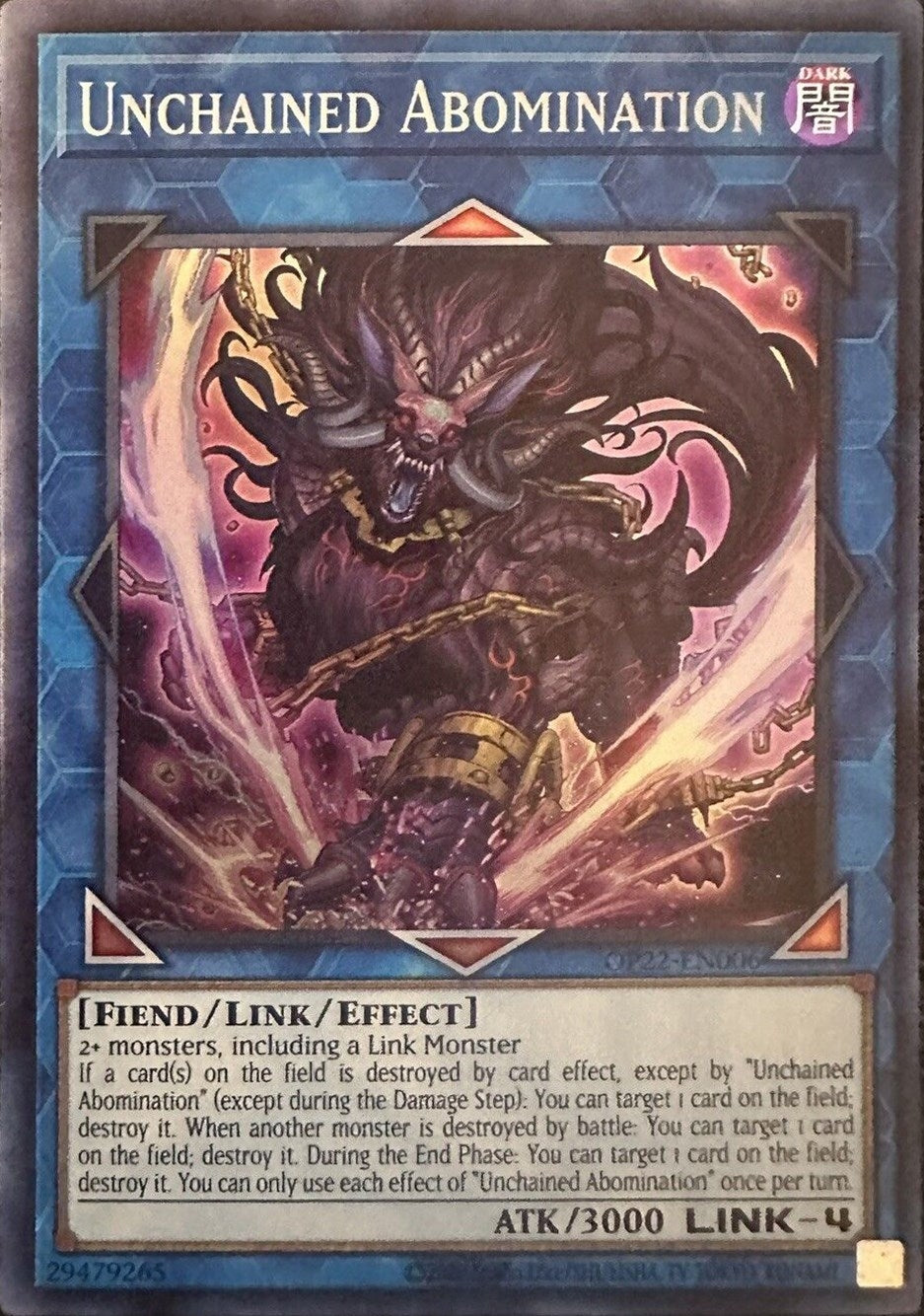 Unchained Abomination (22006) (OP22) - YuGiOh Single