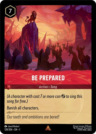 Be Prepared (128) (1) - Disney Lorcana Single