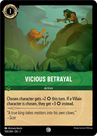 Vicious Betrayal (100) (1) - Disney Lorcana Single