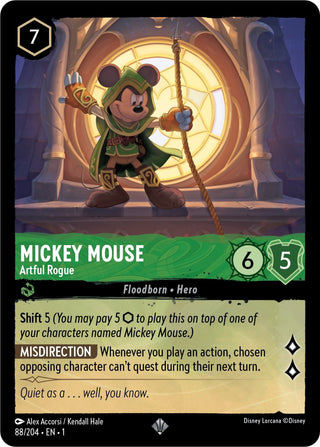 Mickey Mouse - Artful Rogue (88) (1) - Disney Lorcana Single
