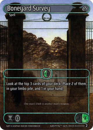 Boneyard Survey (Box Topper) (127) - Kryptik TCG Single