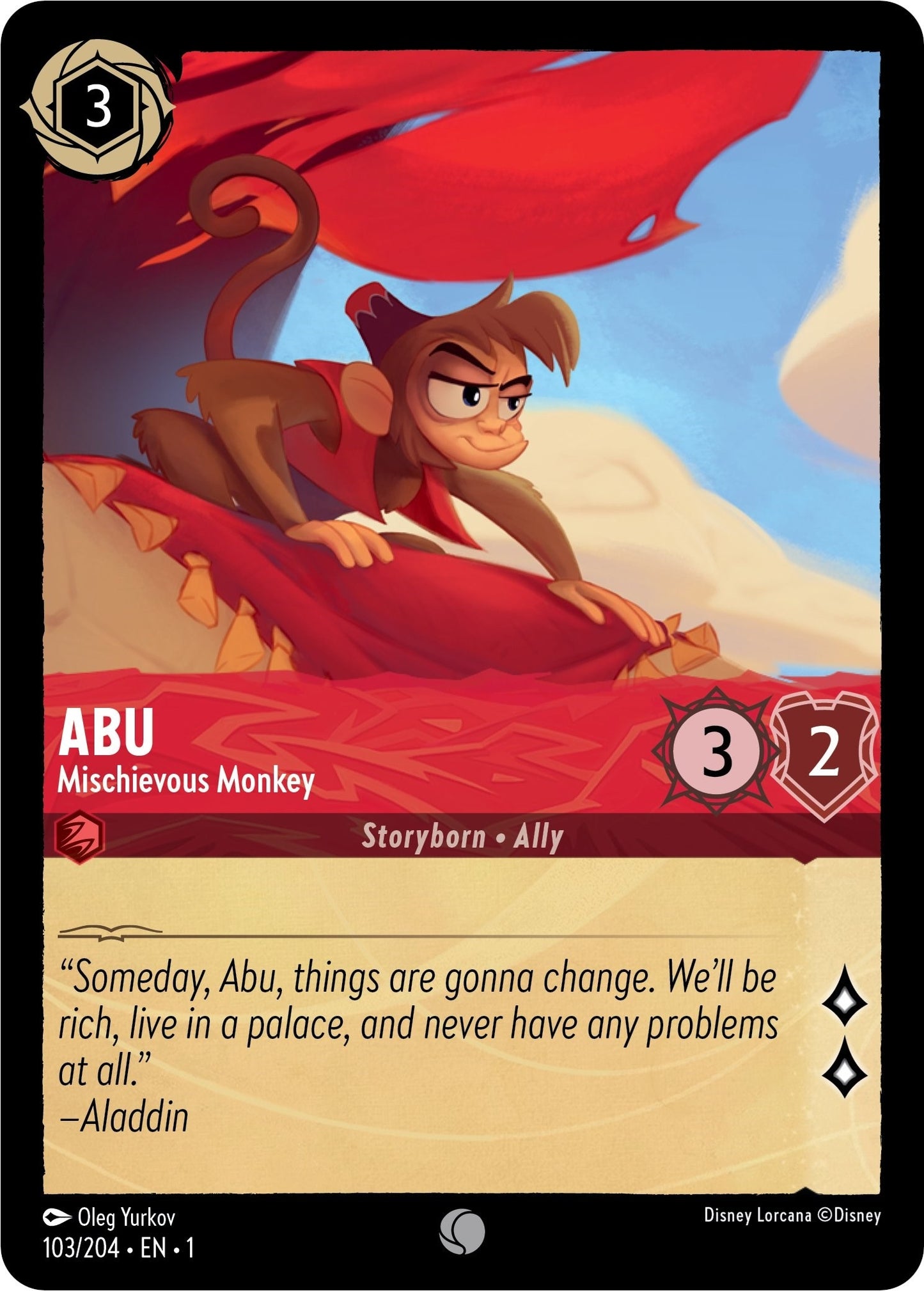 Abu - Mischievous Monkey (103) (1) - Disney Lorcana Single