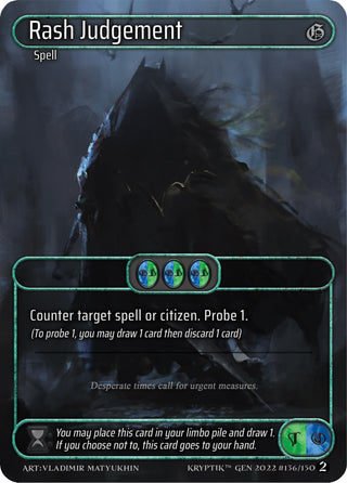 Rash Judgment (Box Topper) (136) - Kryptik TCG Single