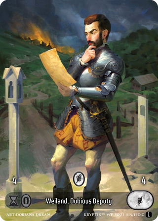 Weiland Dubious Deputy (Box Topper) (14) - Kryptik TCG Single