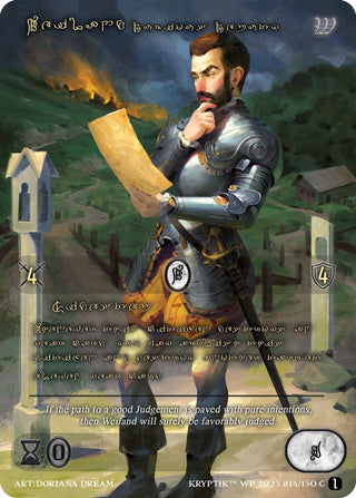 Weiland Dubious Deputy (Gold Kryptik Language) (14) - Kryptik TCG Single