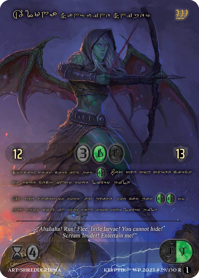 Alona Sanguine Sniper (Gold Kryptik Language) (29) - Kryptik TCG Single