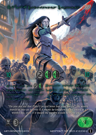 Sylvi Cadaverous Captain (Green Kryptik Language) (32) - Kryptik TCG Single