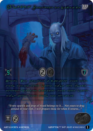 Alemus Purveyor of Sacrifice (Green Kryptik Language) (50) - Kryptik TCG Single
