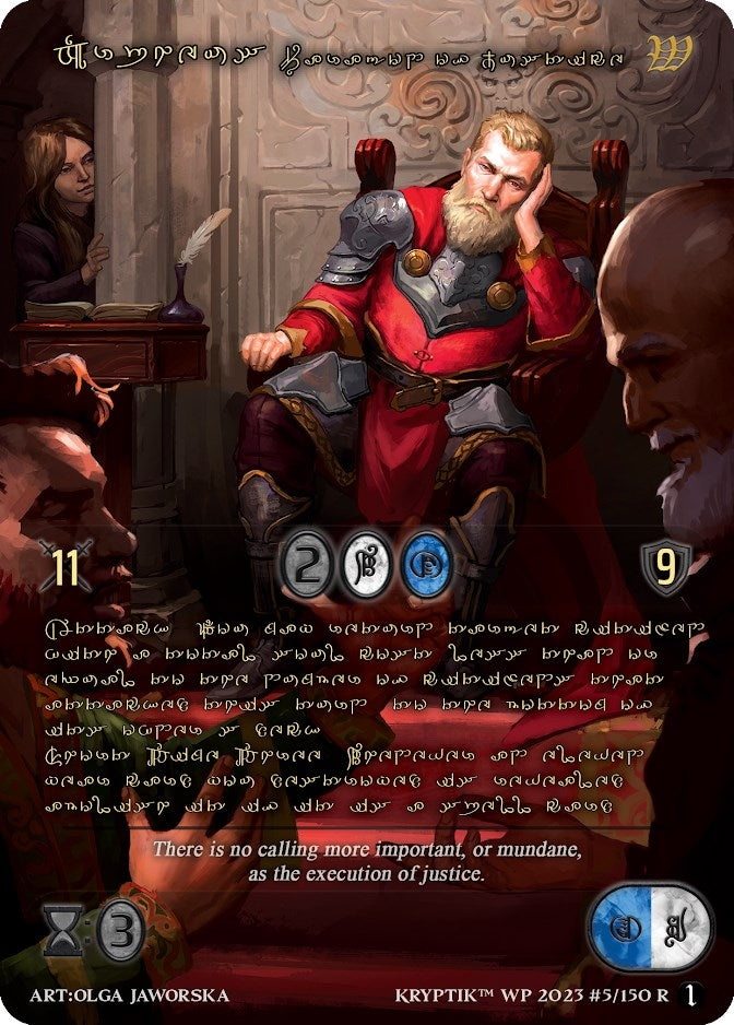 Orpheus Paragon of Justice (Gold Kryptik Language) (5) - Kryptik TCG Single