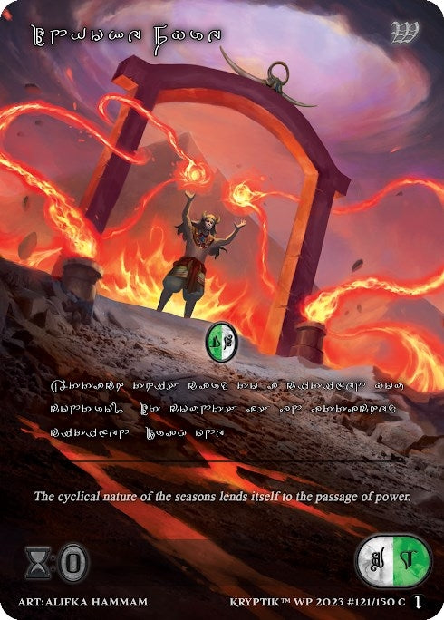 Invoke Fyre (Silver Kryptik Language) (121) - Kryptik TCG Single