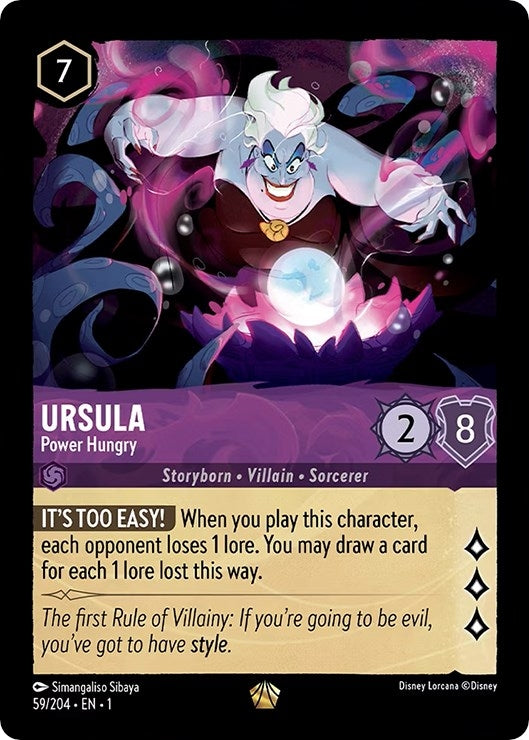 Ursula - Power Hungry (59) (1) - Disney Lorcana Single