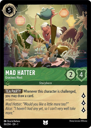 Mad Hatter - Gracious Host (86) (1) - Disney Lorcana Single
