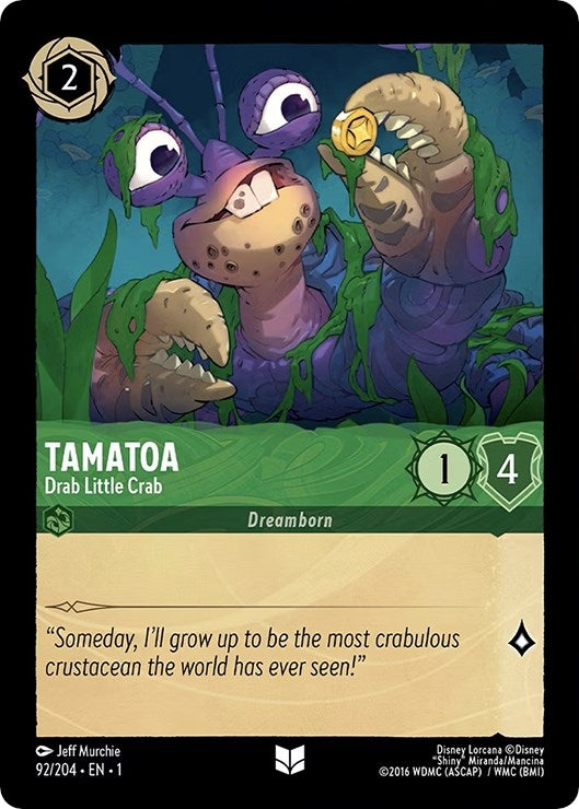 Tamatoa - Drab Little Crab (92) (1) - Disney Lorcana Single