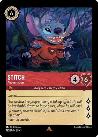 Stitch - Abomination (125) (1) - Disney Lorcana Single