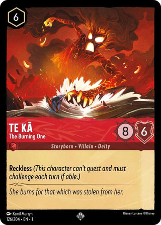 Te Ka - The Burning One (126) (1) - Disney Lorcana Single