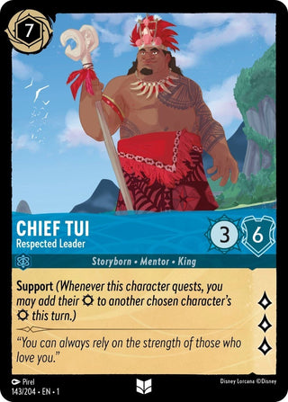 Chief Tui - Respected Leader (143) (1) - Disney Lorcana Single