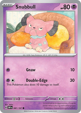 Snubbull (087/197) (SV03: Obsidian Flames)