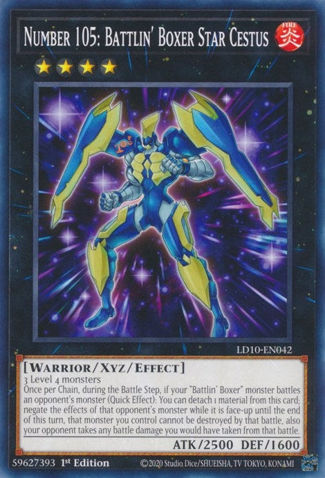 Number 105: Battlin’ Boxer Star Cestus (10042) (LD10) - YuGiOh Single
