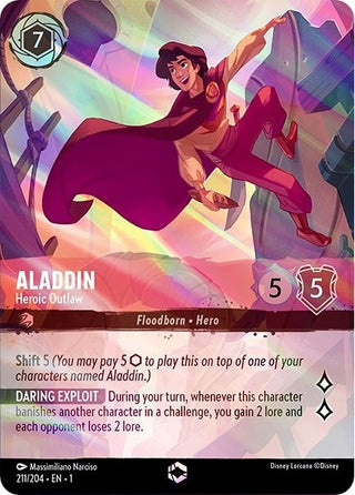 Aladdin - Heroic Outlaw (Enchanted) (211) (1) - Disney Lorcana Single