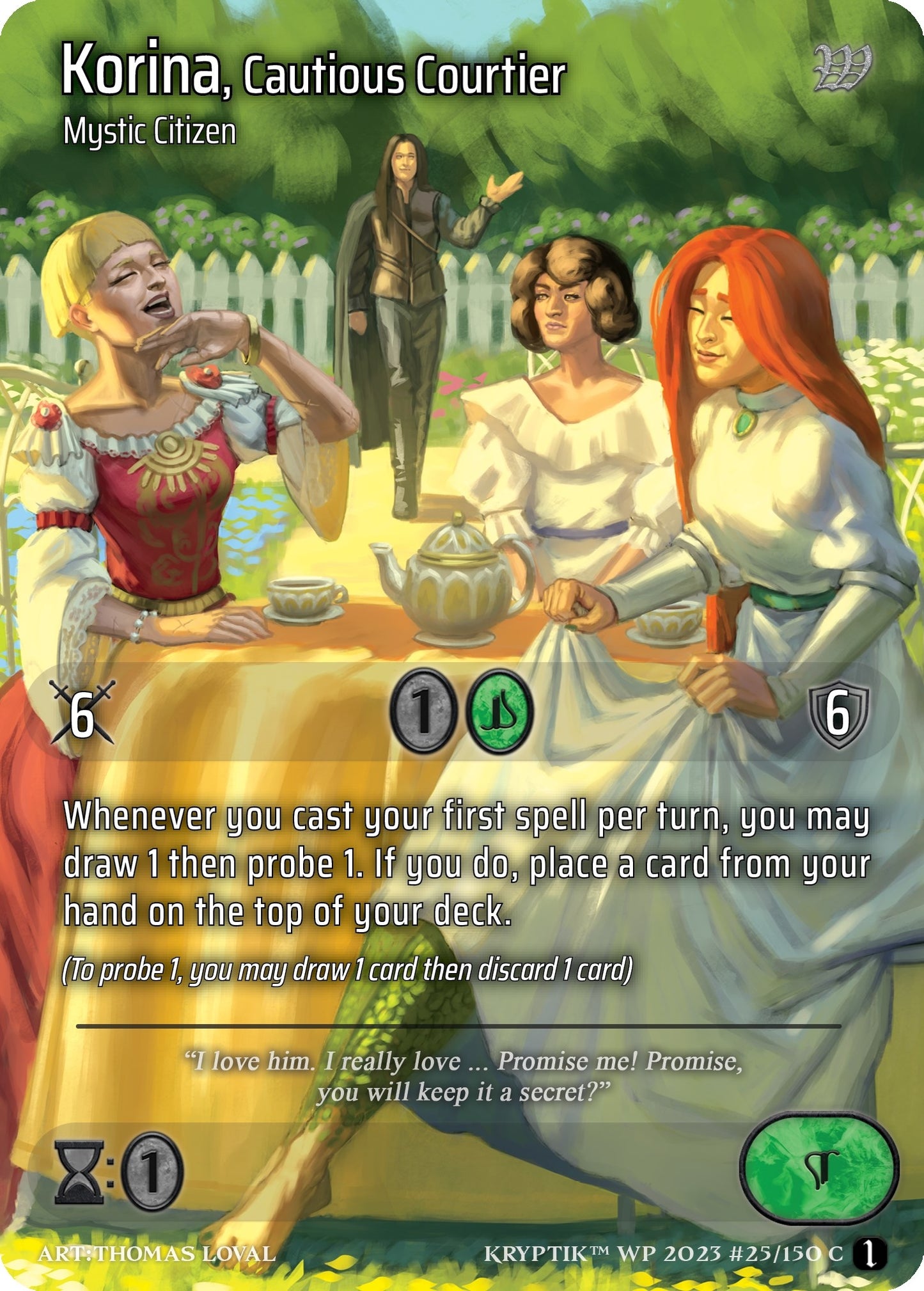 Korina Cautious Courtier (Cosmo Foil) (25) - Kryptik TCG Single