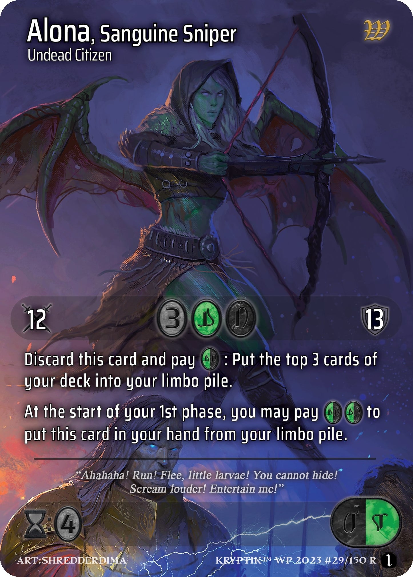 Alona Sanguine Sniper (Cosmo Foil) (29) - Kryptik TCG Single