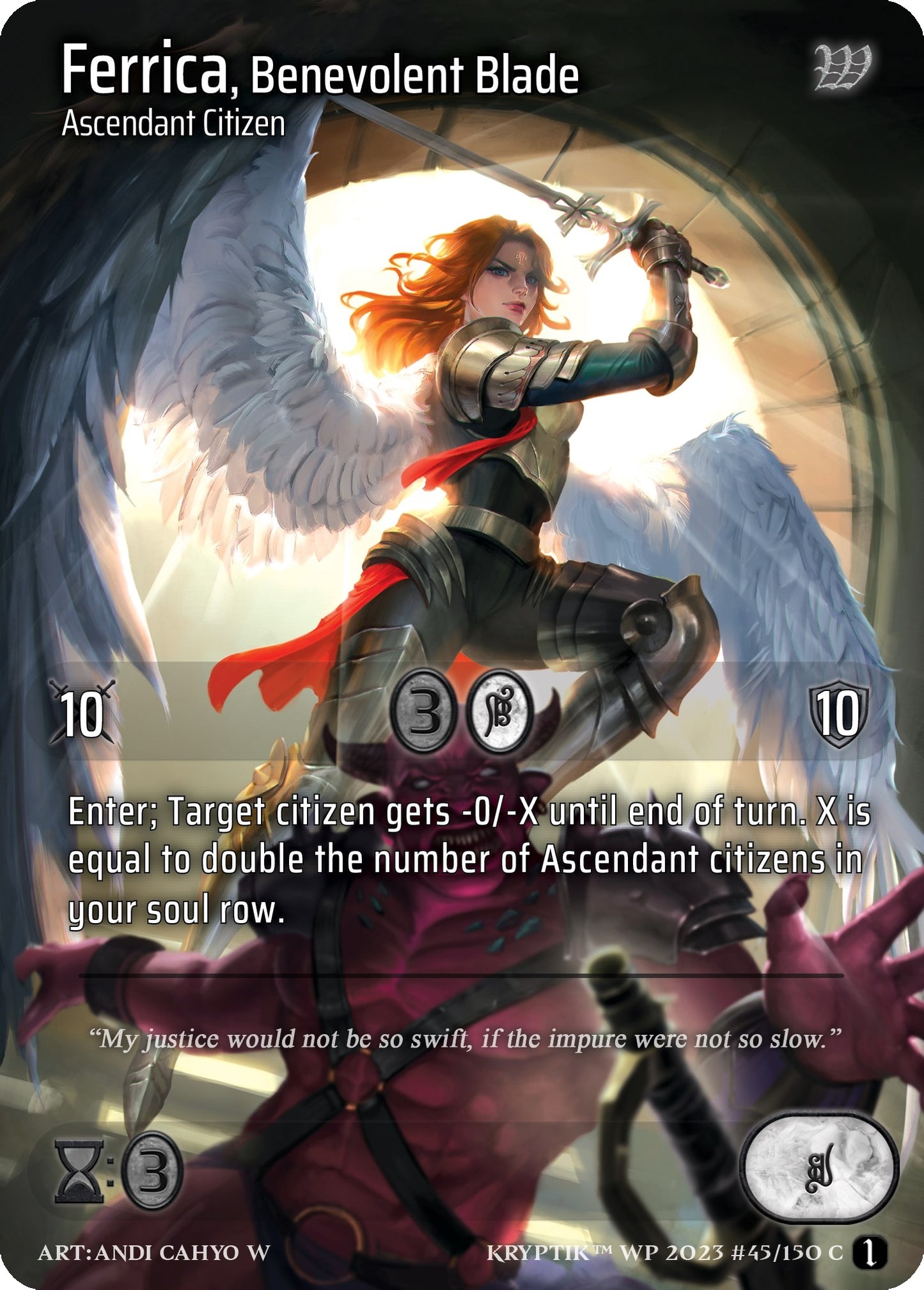 Ferrica Benevolent Blade (Cosmo Foil) (45) - Kryptik TCG Single