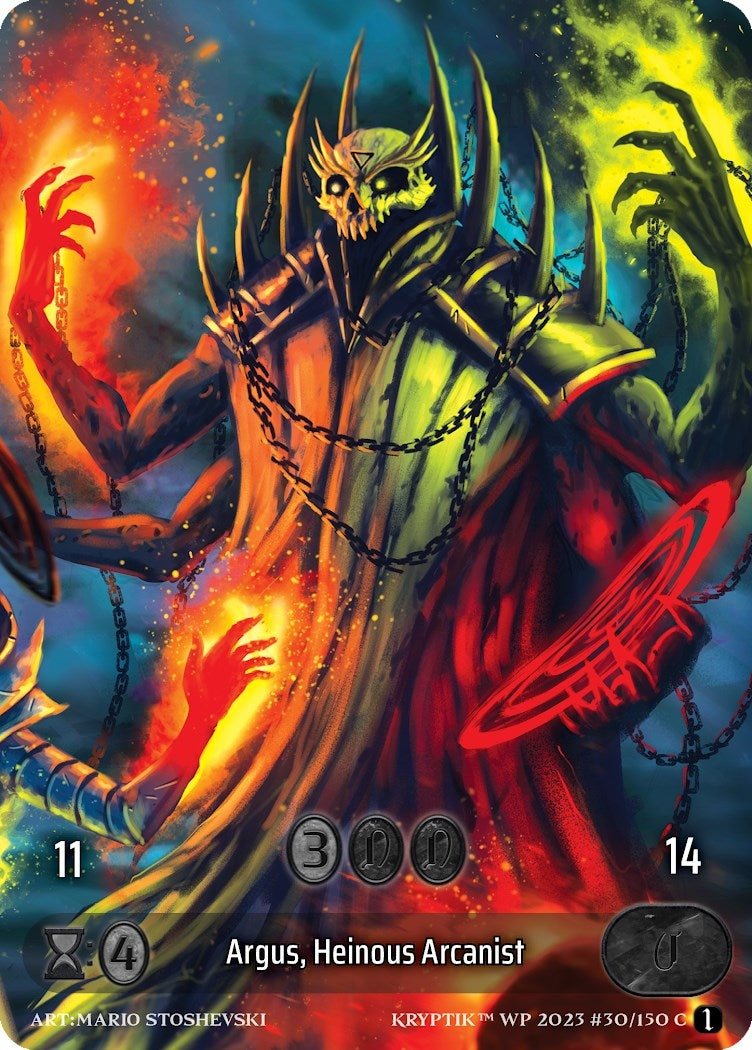 Argus Heinous Arcanist (Box Topper) (Glass Foil) (30) - Kryptik TCG Single