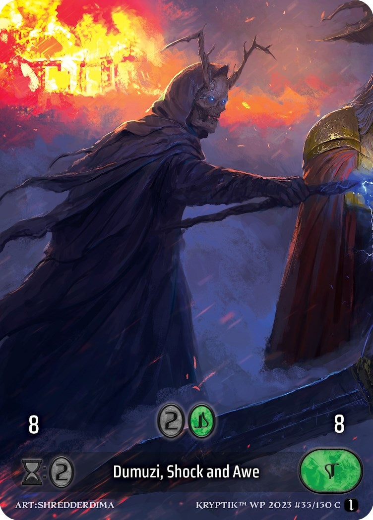 Dumuzi Shock and Awe (Box Topper) (Glass Foil) (35) - Kryptik TCG Single
