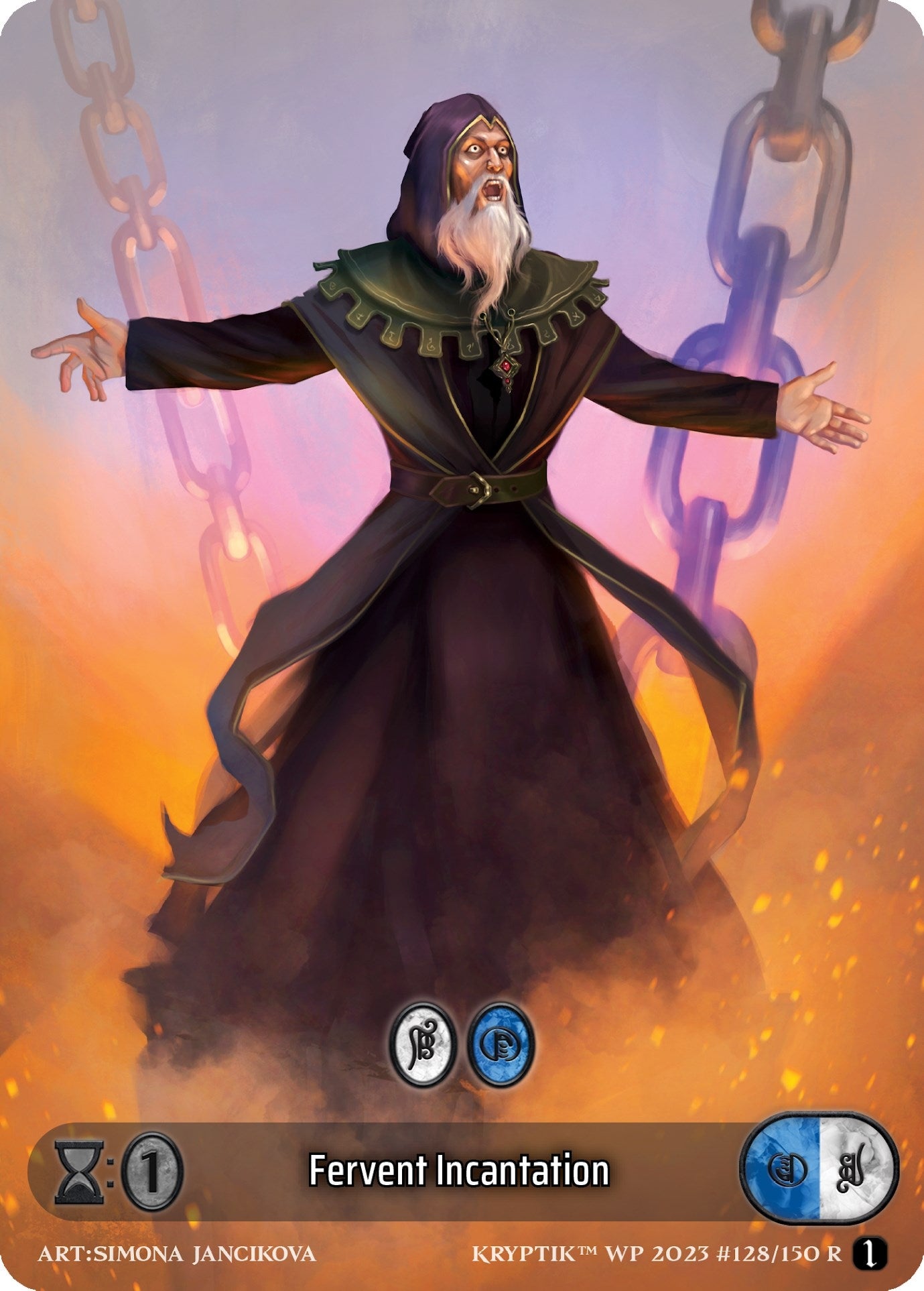 Fervent Incantation (Box Topper) (Glass Foil) (128) - Kryptik TCG Single