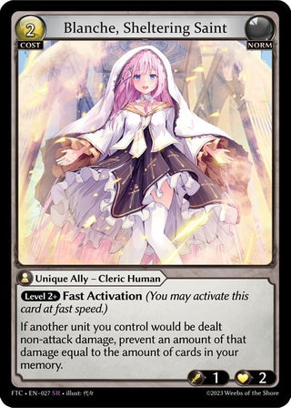 Blanche Sheltering Saint (27) (FTC) - Grand Archive TCG Single
