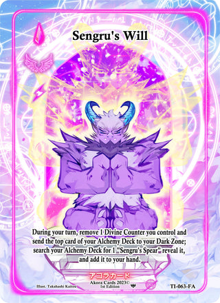 Sengru’s Will (Full Art) (63) (TI1E) - Akora TCG Single