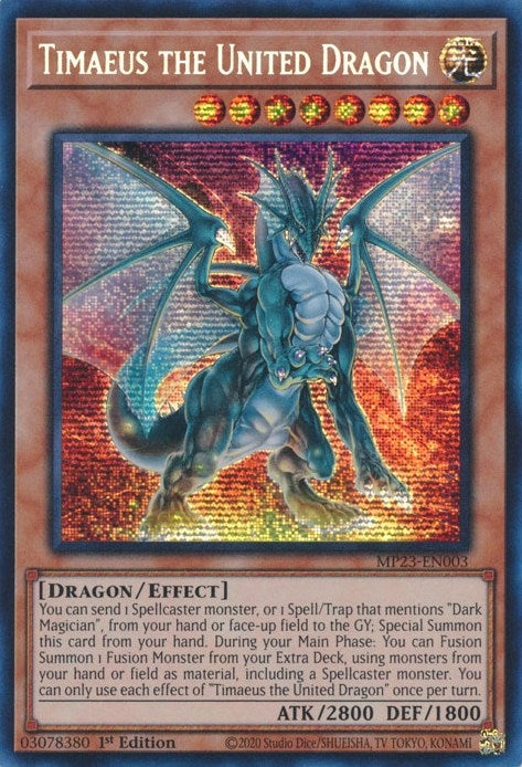 Timaeus the United Dragon (23003) (MP23) - YuGiOh Single