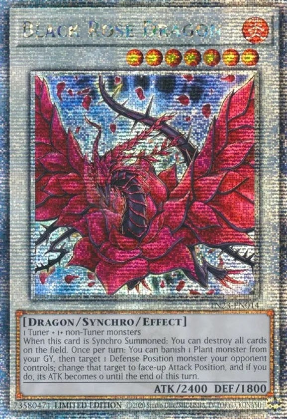 Black Rose Dragon (Quarter Century Secret Rare) (23014) (TN23) - YuGiOh Single