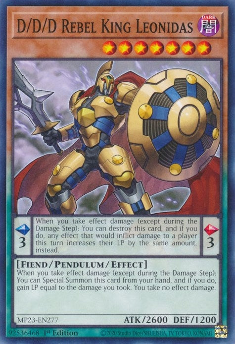 D/D/D Rebel King Leonidas (23277) (MP23) - YuGiOh Single
