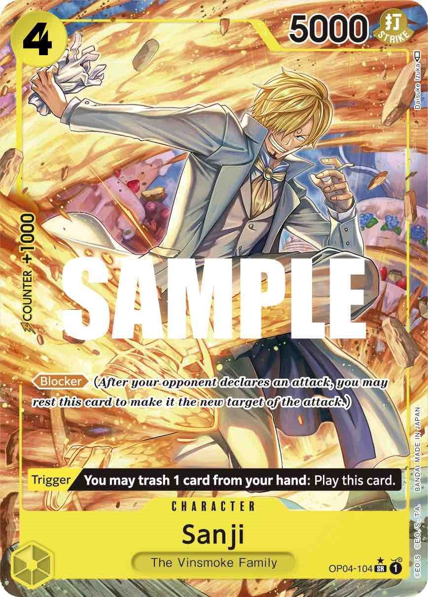 Sanji (104) (Alternate Art) (4104) (OP04) - One Piece Card Game Single
