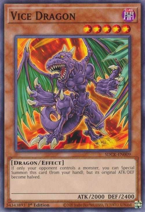 Vice Dragon (9) (SDCK) - YuGiOh Single