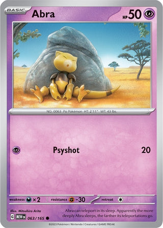 Abra (063/165) (SV: Scarlet & Violet 151)