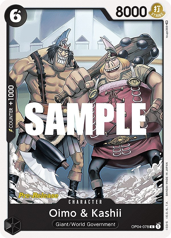Oimo & Kashii (4078) (OP04 PRE) - One Piece Card Game Single