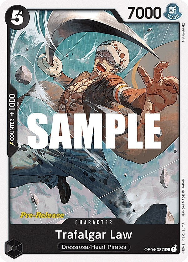 Trafalgar Law (4087) (OP04 PRE) - One Piece Card Game Single