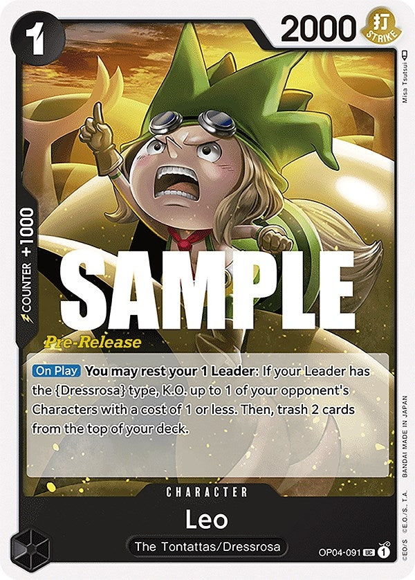 Leo (4091) (OP04 PRE) - One Piece Card Game Single