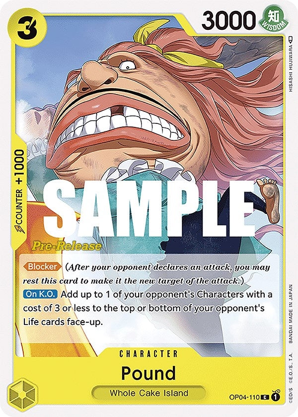 Pound (4110) (OP04 PRE) - One Piece Card Game Single
