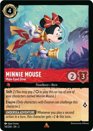 Minnie Mouse - Wide-Eyed Diver (114) (2) - Disney Lorcana Single
