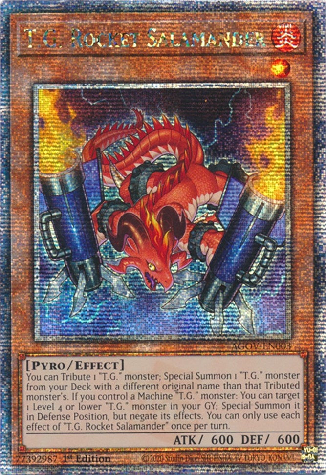T.G. Rocket Salamander (Quarter Century Secret Rare) (3) (AGOV) - YuGiOh Single