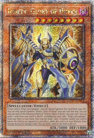 Imsety Glory of Horus (Quarter Century Secret Rare) (11) (AGOV) - YuGiOh Single