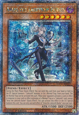 Arias the Labrynth Butler (Quarter Century Secret Rare) (17) (AGOV) - YuGiOh Single