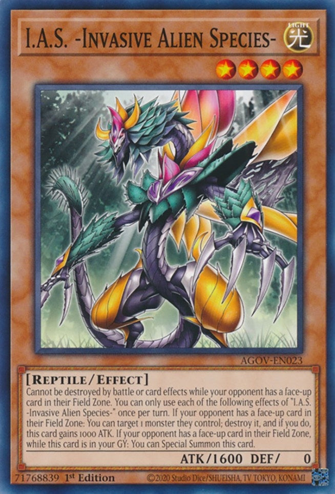 I.A.S. -Invasive Alien Species- (23) (AGOV) - YuGiOh Single