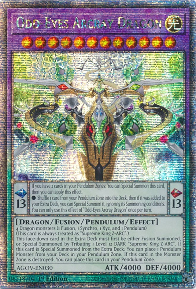 Odd-Eyes Arcray Dragon (Quarter Century Secret Rare) (30) (AGOV) - YuGiOh Single