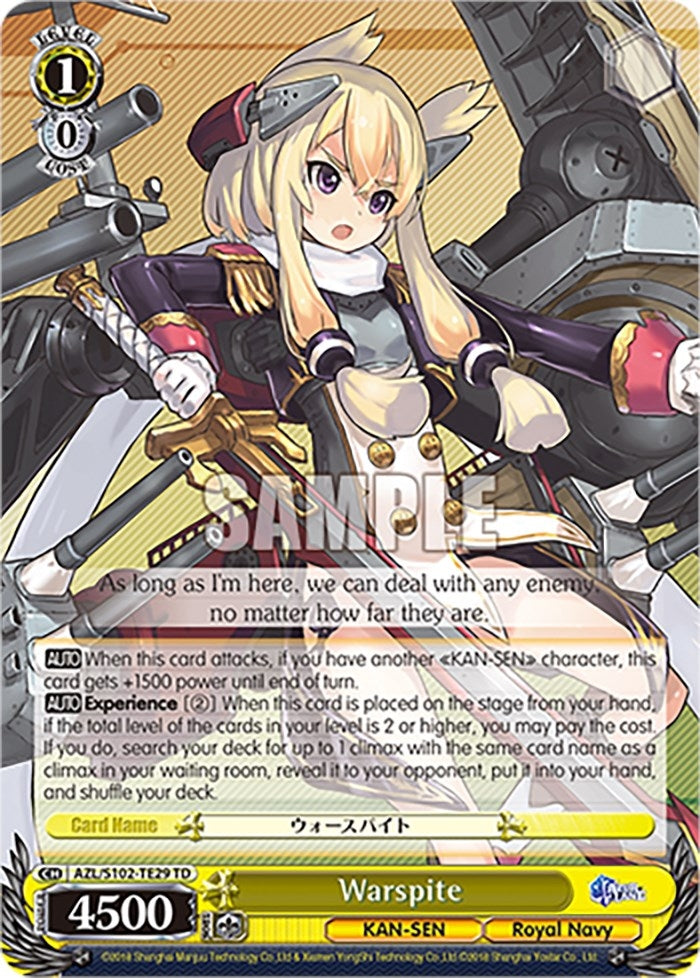 Warspite (10229) - Weiss Schwarz Single