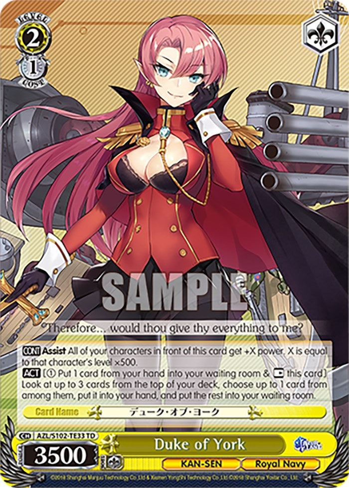 Duke of York (10233) - Weiss Schwarz Single