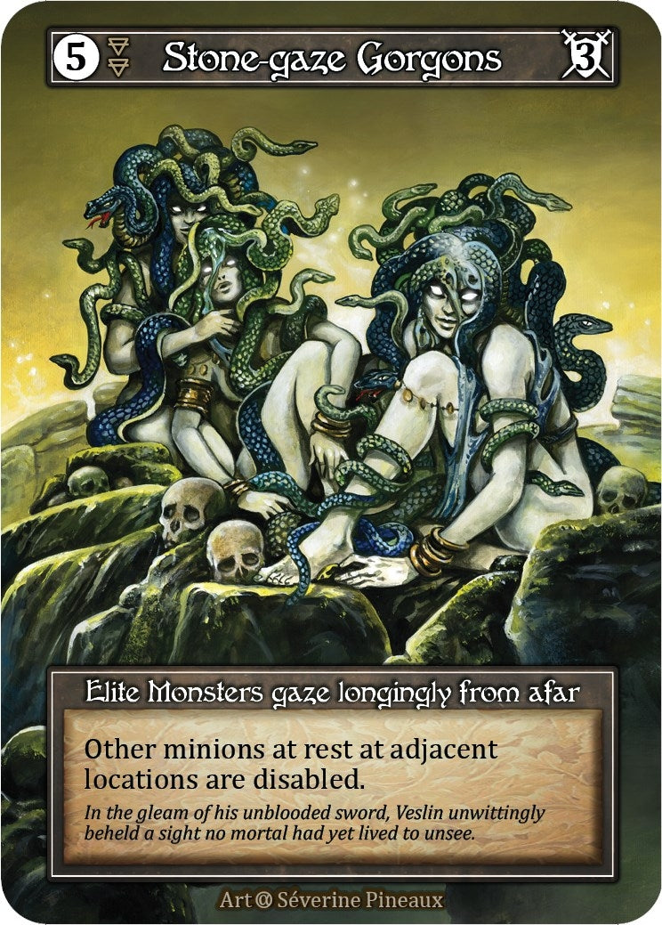 Image for Stone-gaze Gorgons (Foil) (Alpha) - Sorcery: Contested Realm